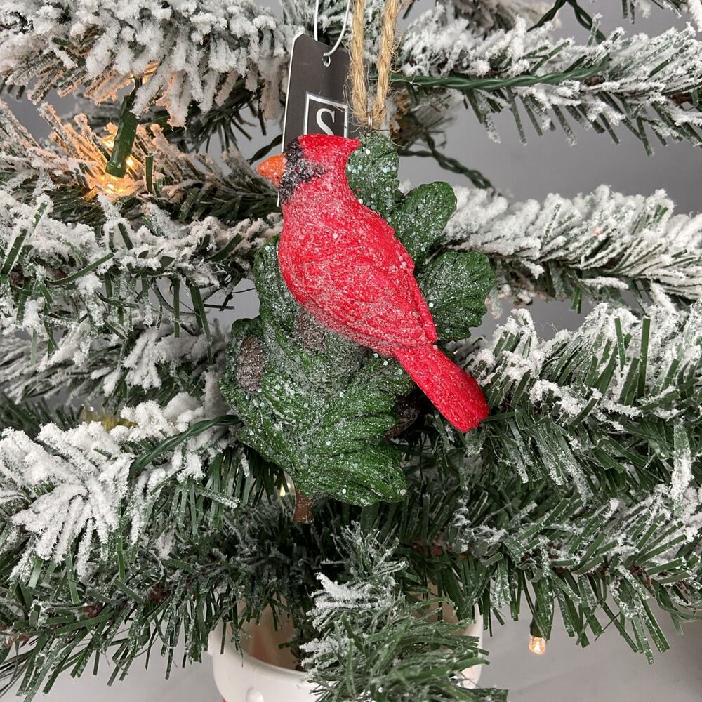 Christmas Ornament- Red Glitter Cardinal Christmas Ornament-Sullivan Gift